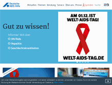 Tablet Screenshot of aidshilfe.de
